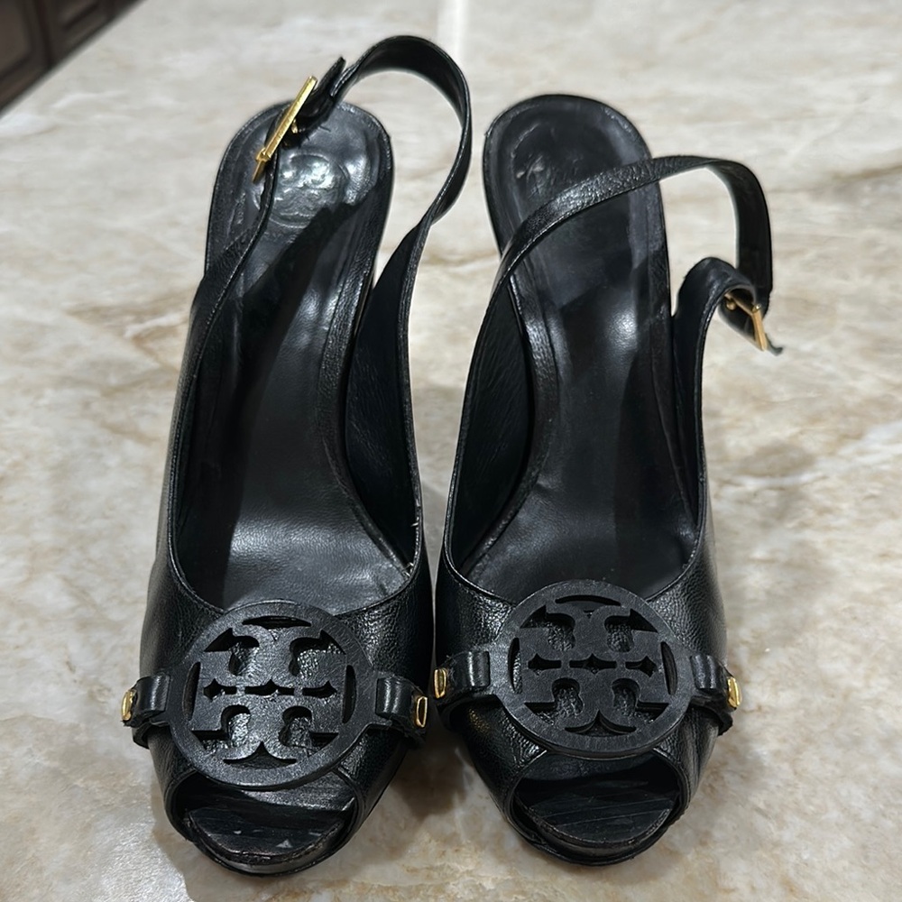 Tory Burch Black Leather Women's Sandals